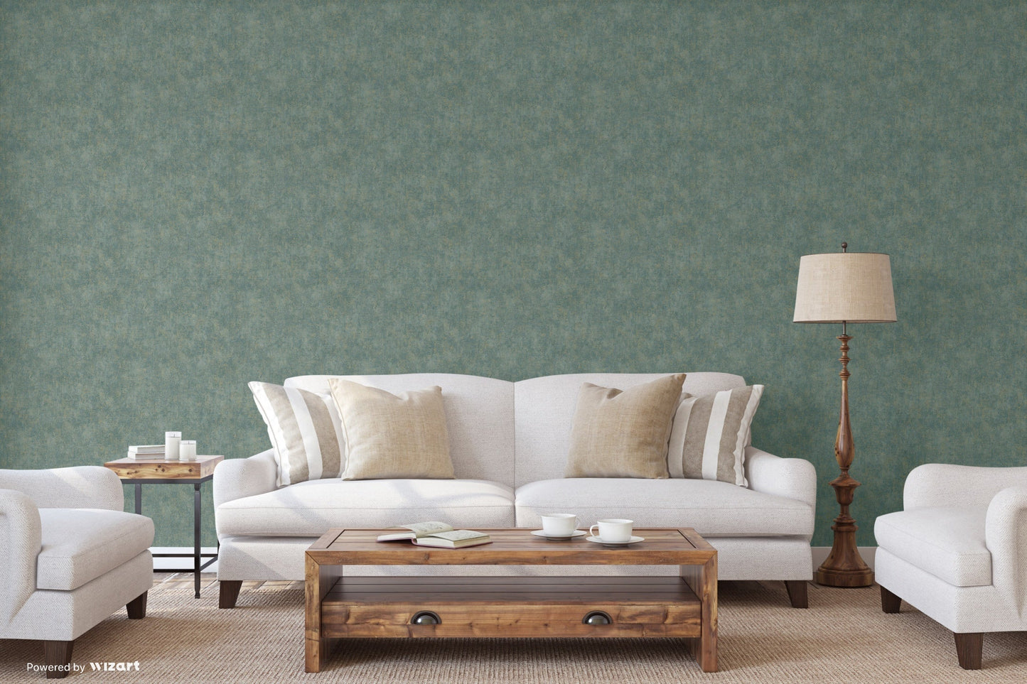 Tapeta strukturalna miętowa – elegancka, minimalistyczna tapeta winylowa
