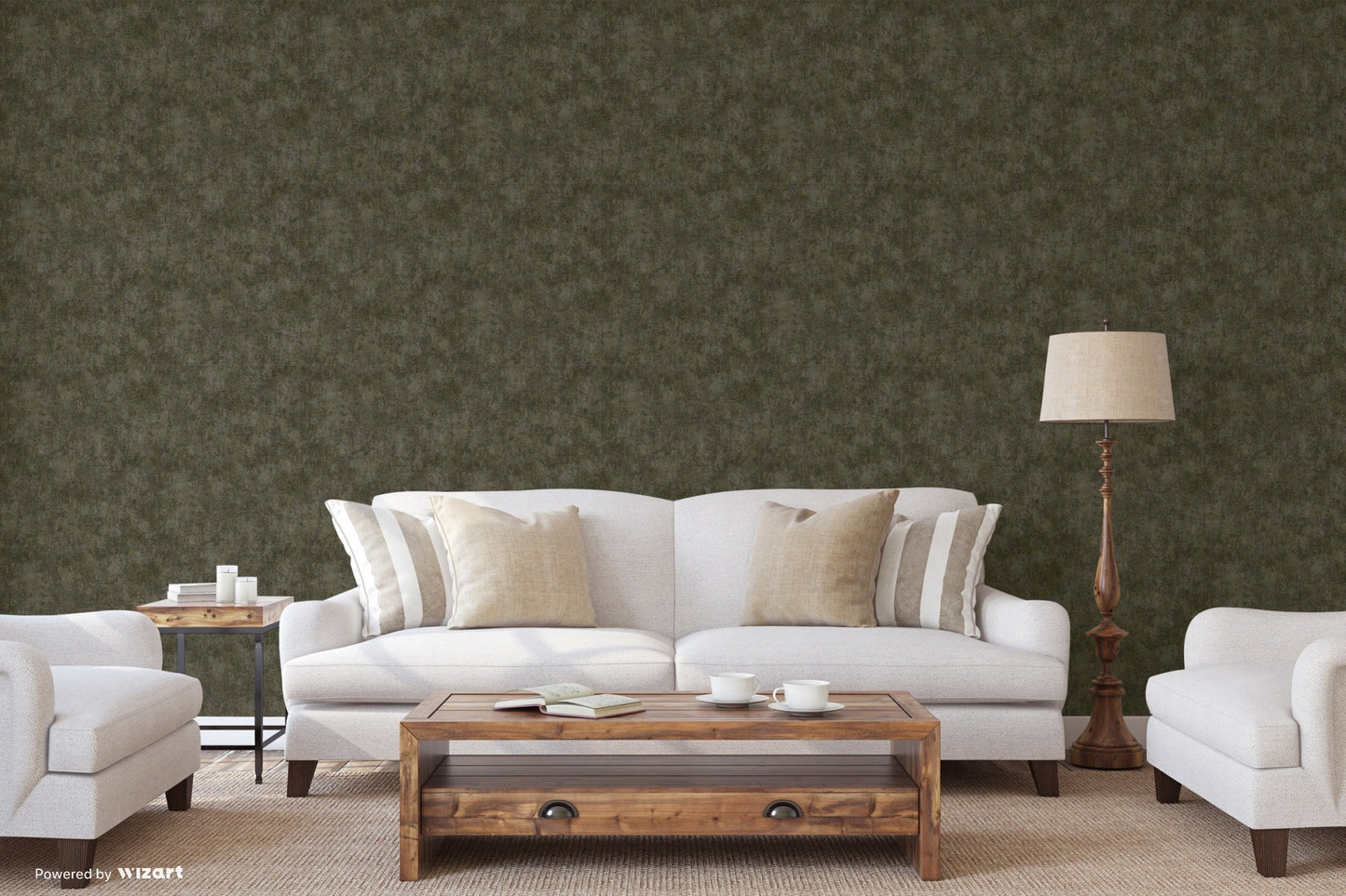 Tapeta strukturalna ciemnozielona – elegancka, minimalistyczna tapeta winylowa