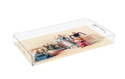 Dekoracyjne tacki organizer 24x40 cm z pleksi | Nowoczesny design
