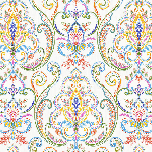 Tapeta klasyczna ornamentalna symetryczna – elegancki wzór dekoracyjny ścienny