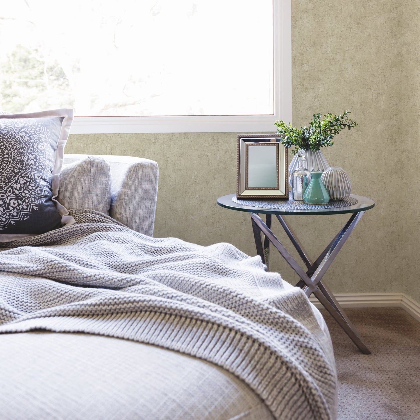 Tapeta strukturalna kremowa – elegancka, minimalistyczna tapeta winylowa