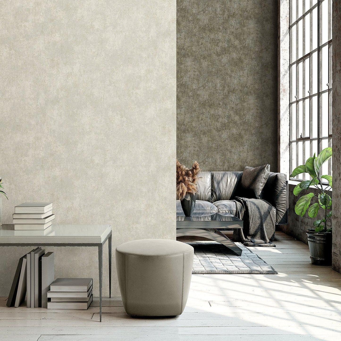 Tapeta strukturalna beżowa – elegancka, minimalistyczna tapeta winylowa