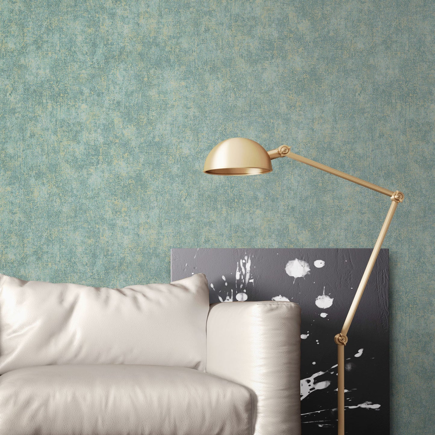 Tapeta strukturalna miętowa – elegancka, minimalistyczna tapeta winylowa