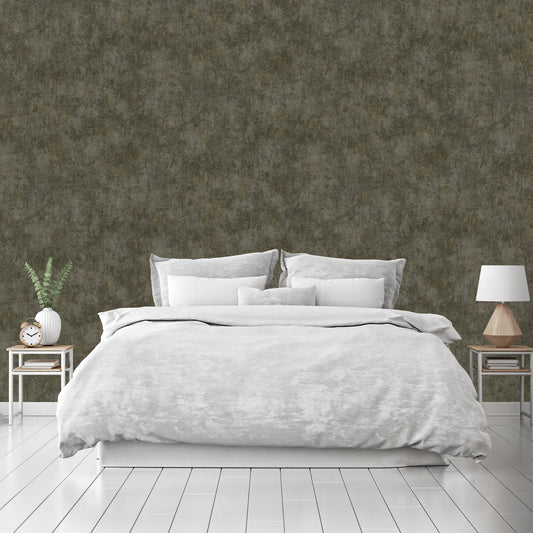 Tapeta strukturalna ciemnozielona – elegancka, minimalistyczna tapeta winylowa