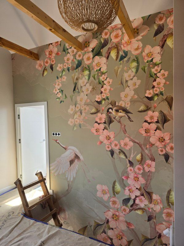 Mural specjalny na zamówienie na wysokich schodach