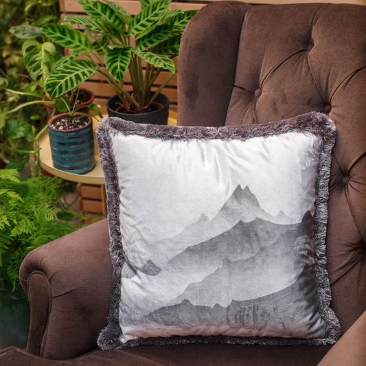 Poduszka dekoracyjna z aksamitu z nadrukiem